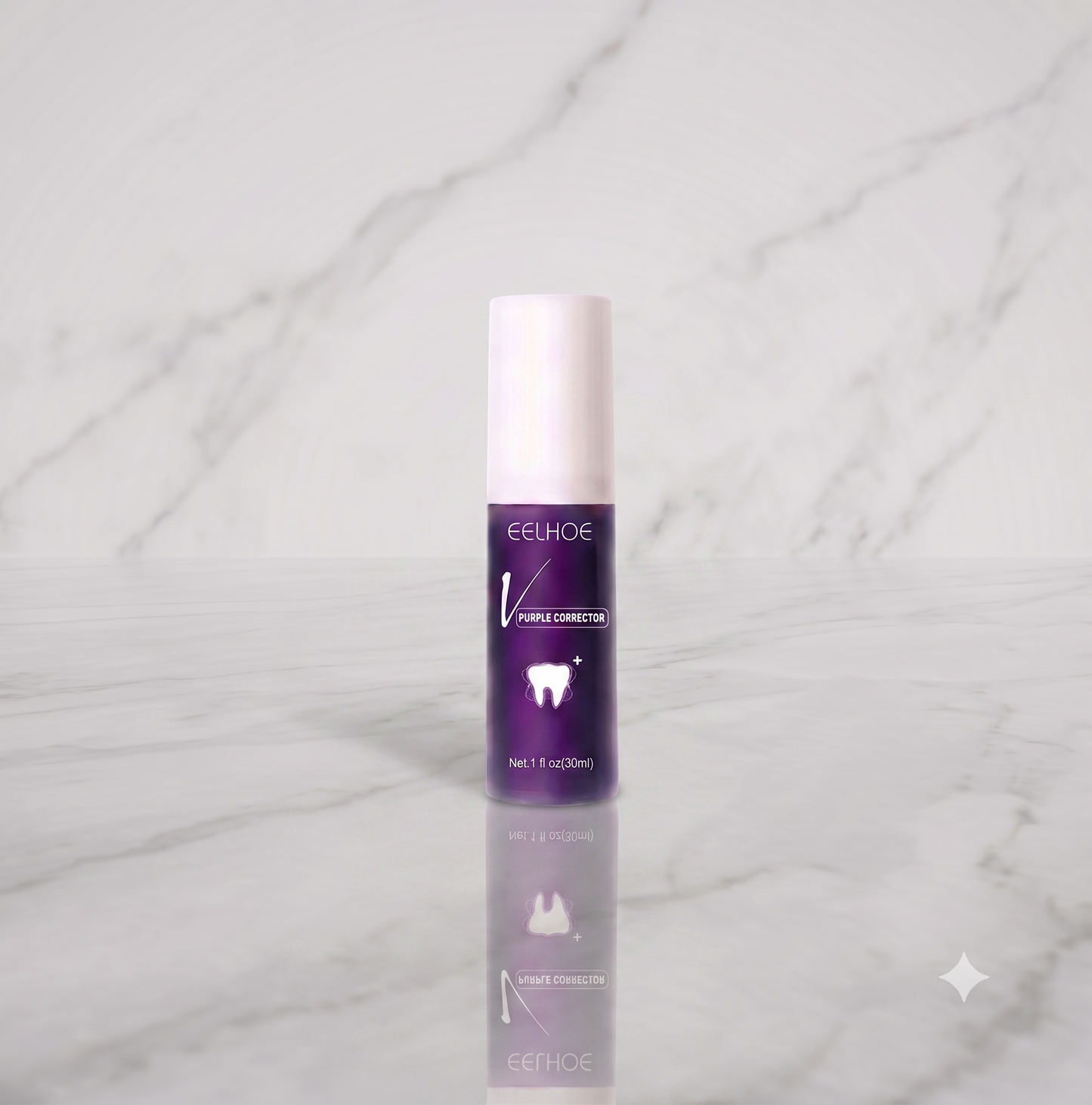 Serum violet V34 Oralys pour dents blanches, flacon avec pipette, soin dentaire pour blanchiment rapide en 1 minute