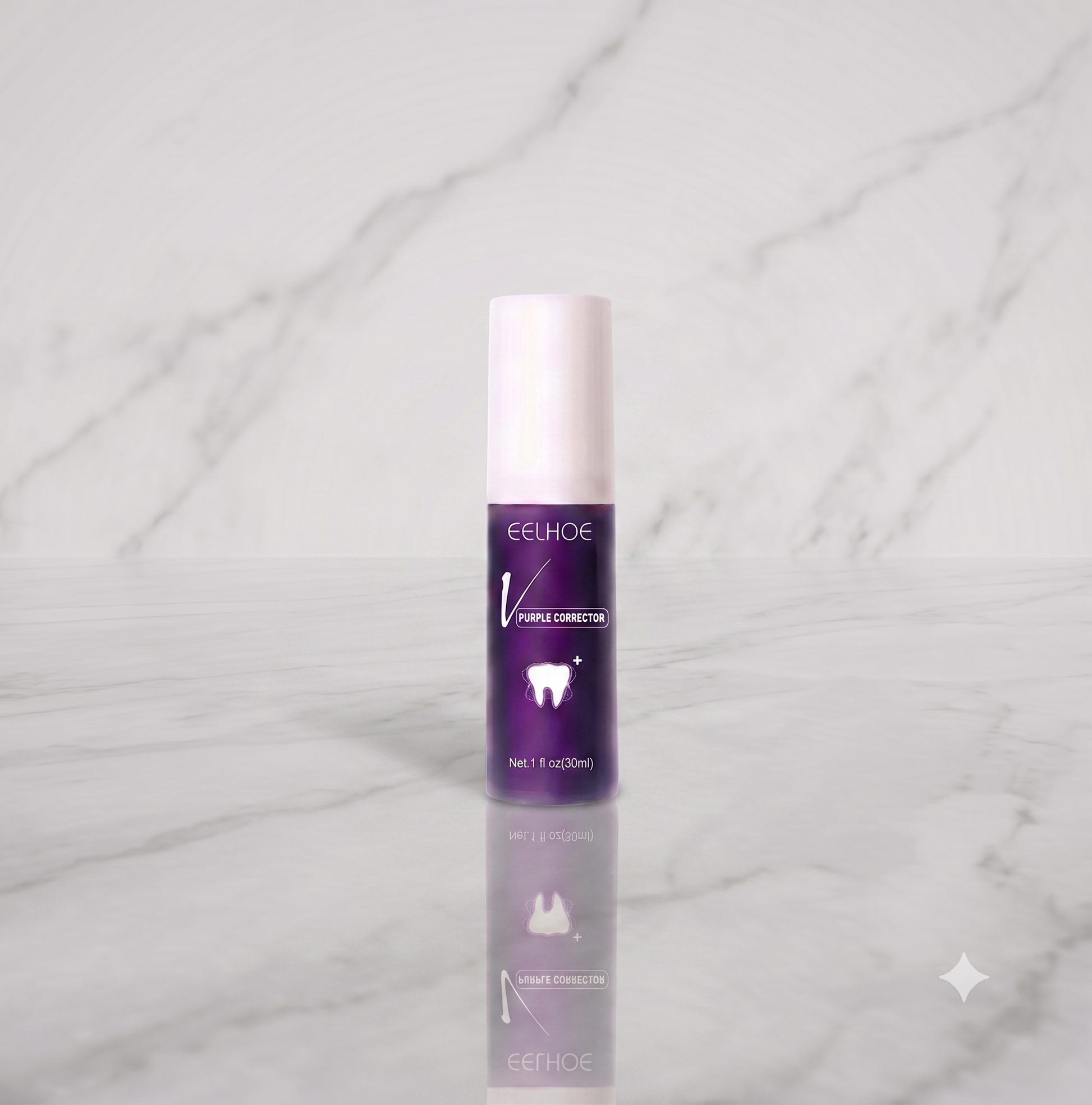 Serum violet V34 Oralys pour dents blanches, flacon avec pipette, soin dentaire pour blanchiment rapide en 1 minute